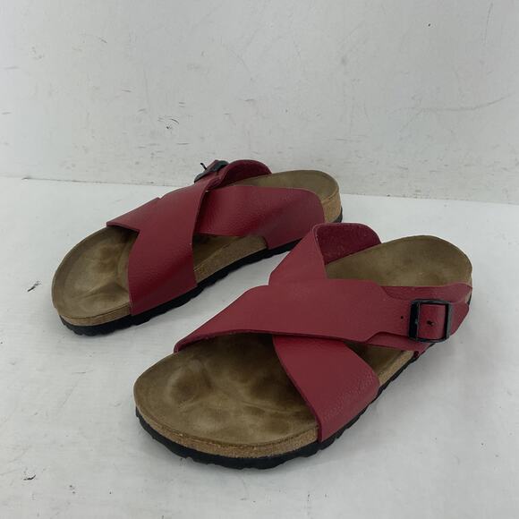 Birkenstock Red Cross-Strap Sandals - Picture 2 of 7